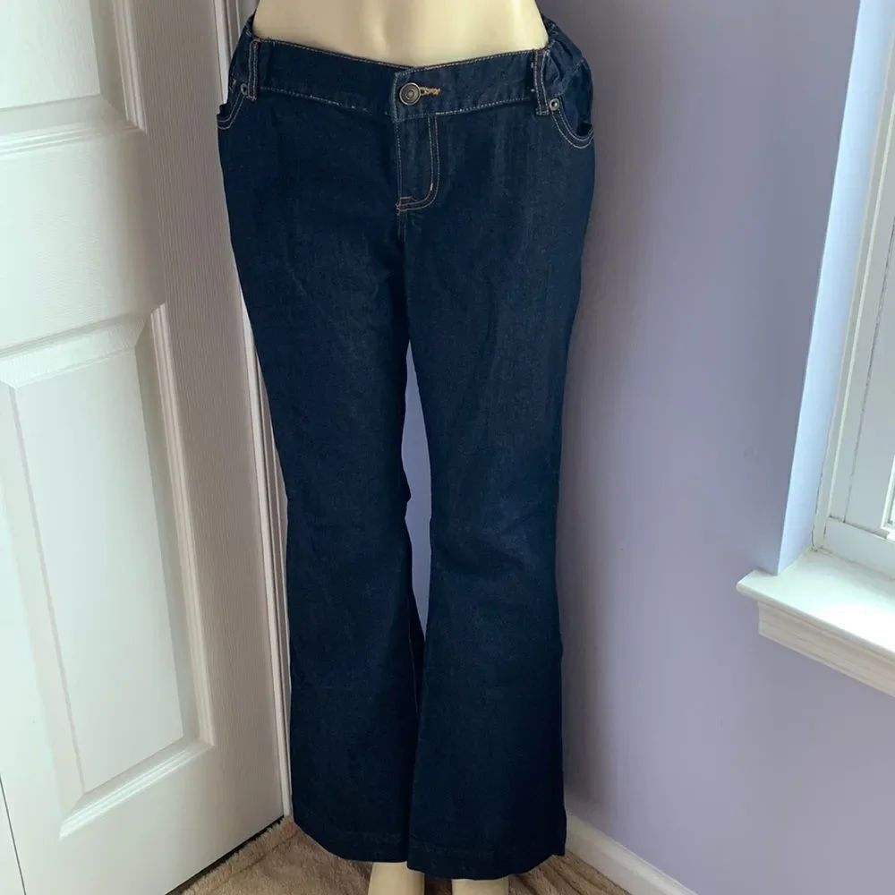 Liz Lange Maternity Bootcut Jeans Dk Blue Denim 8